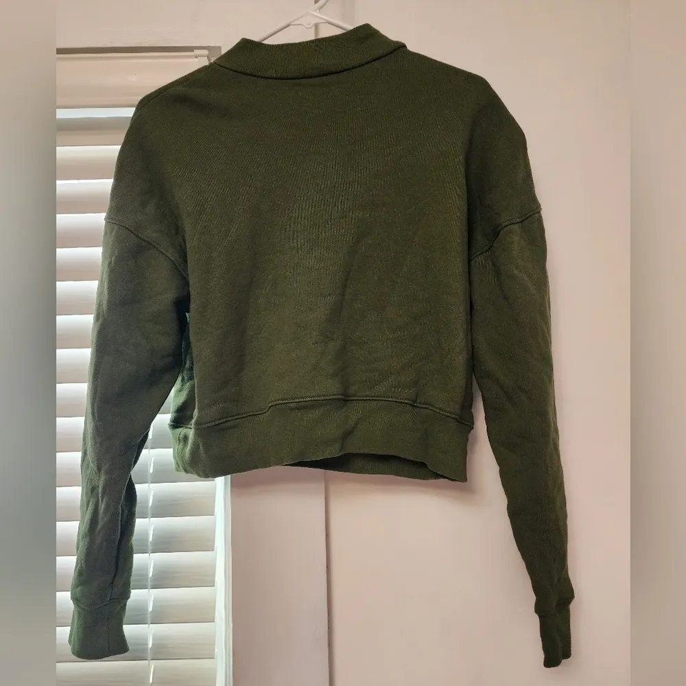 Reformation green henley style sweater - Image 4