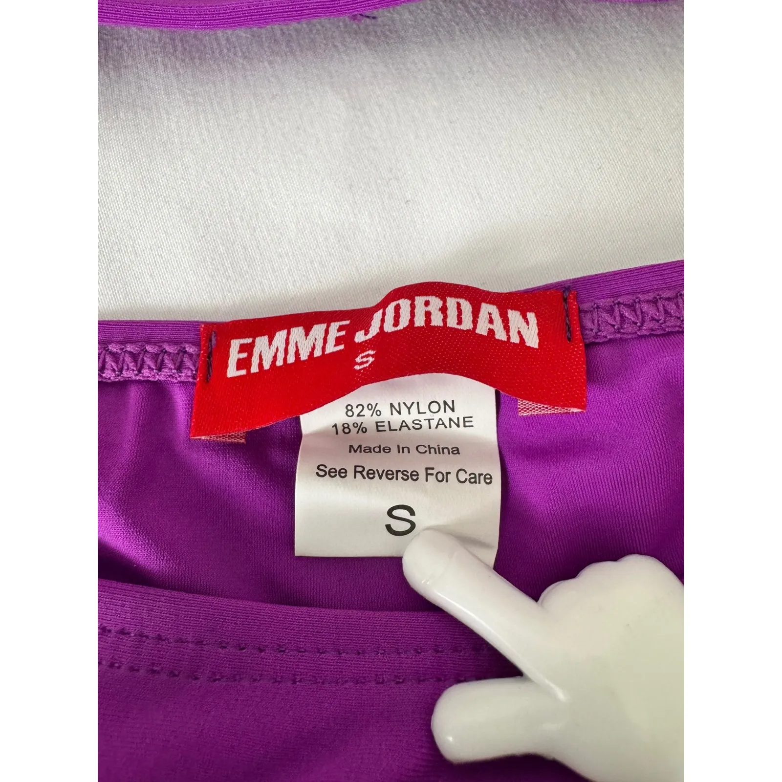 Emme Jordan Purple Ruffle Bikini Swimsuit Two Piece Set Womens Size‎ S - Image 4