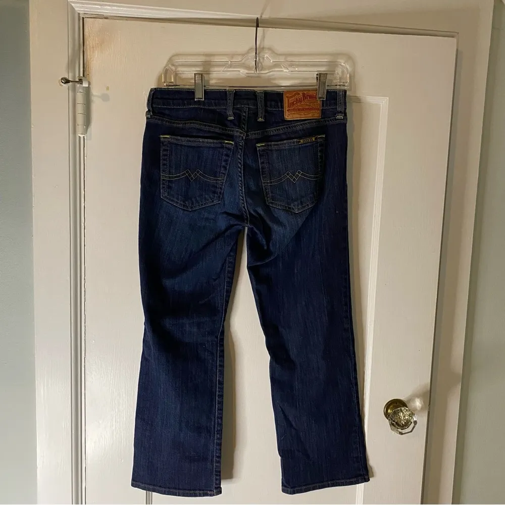 Y2K Lucky Brand Crop Jeans Womens Size 4 Dark Wash Denim High Rise Blue - Image 15