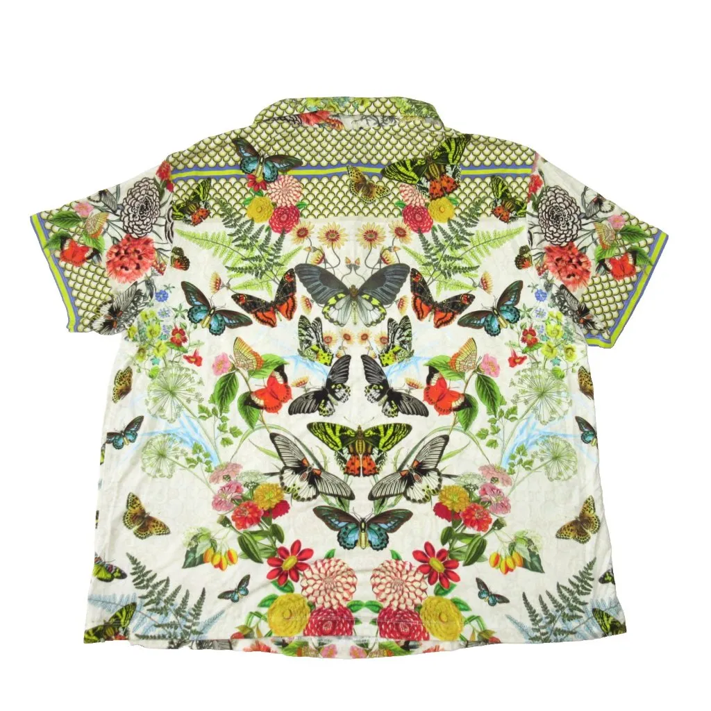 NWT Johnny Was Happy Wings S/S Polo Tee Butterfly Jersey T-Shirt Top 1X $125 - Image 3