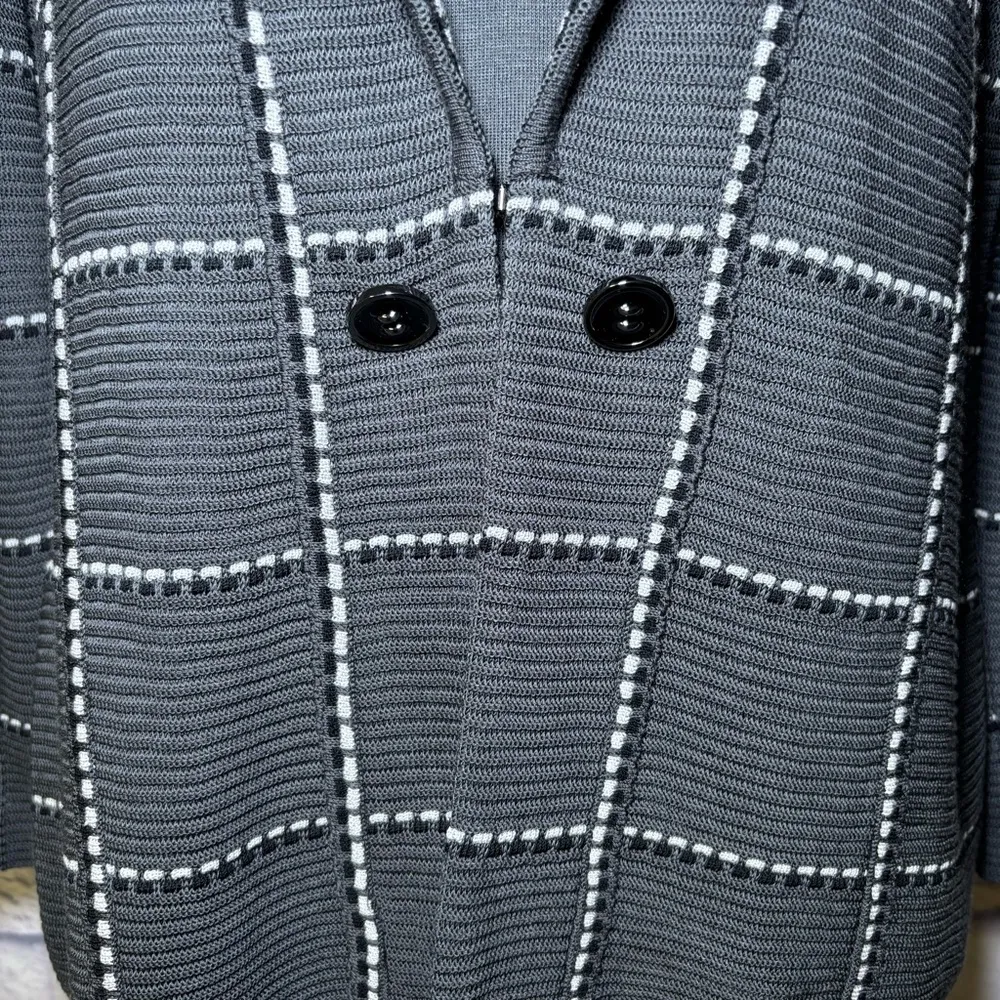 Ming Wang Womens Gray Black 2 Pc  Jacket & Tank Top S, XS Business Career - Image 3