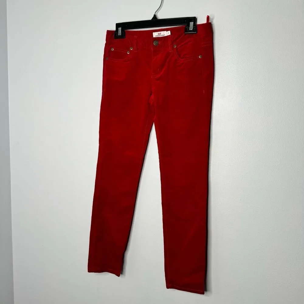 Vineyard Vines  red velvet jeans size 0 - Image 2