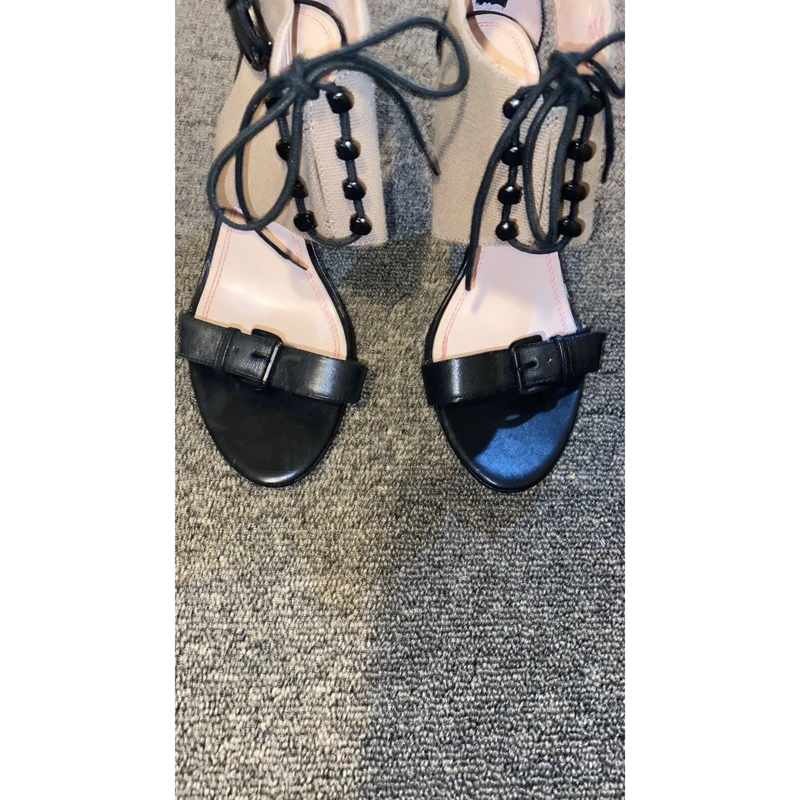 Women's Plenty Tracy Reese Lure heels size 38.5 USA Size 8 MSRP $149 Tan - Image 11