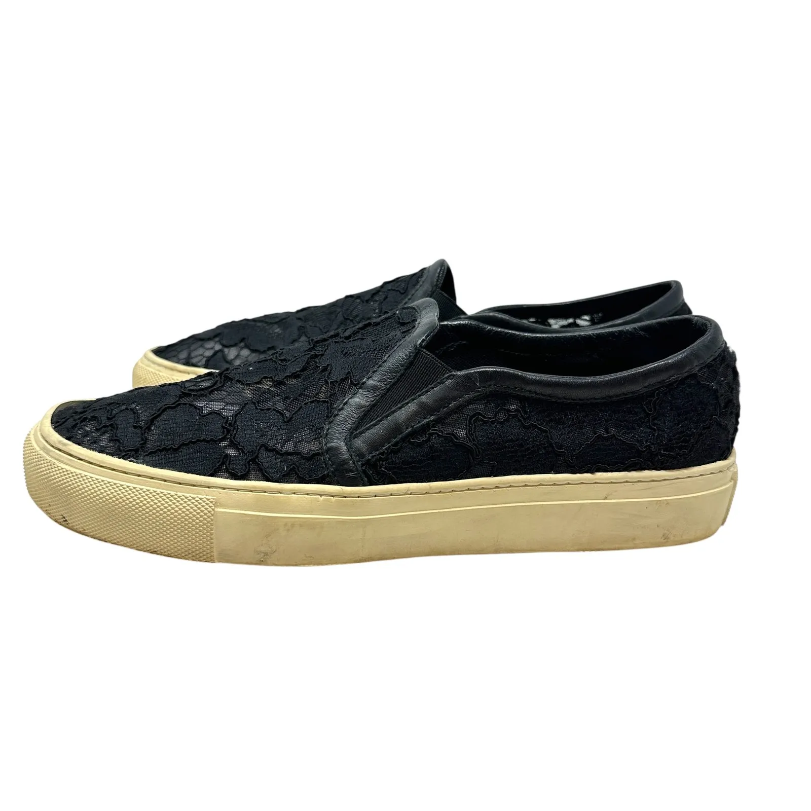 Sandro Anikka Lace Sneakers Slip-On Flat Black Size 39 US 8.5 - Image 9