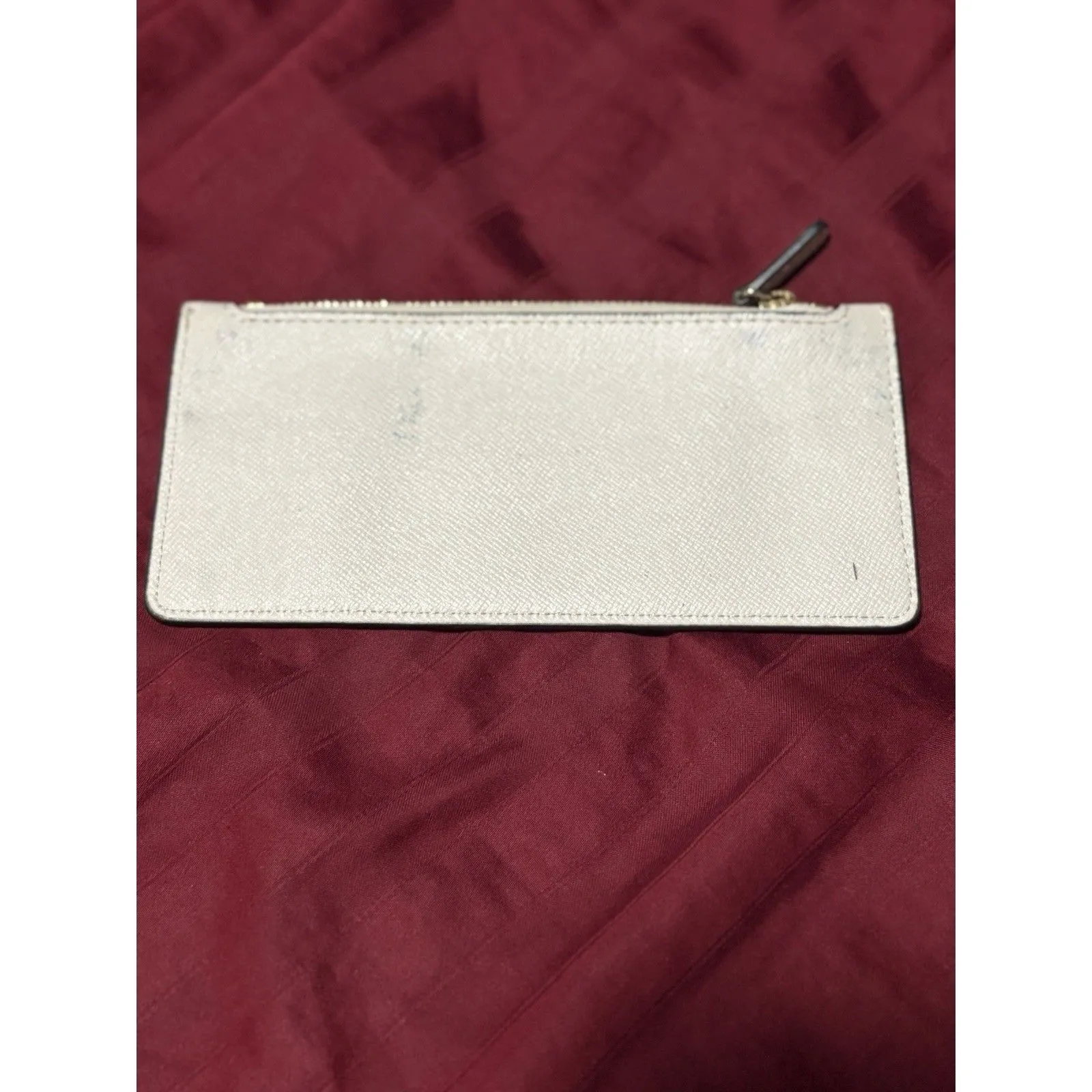 Michael Kors Saffiano Leather Tri-Fold Wallet Black Gold Snap - Image 8