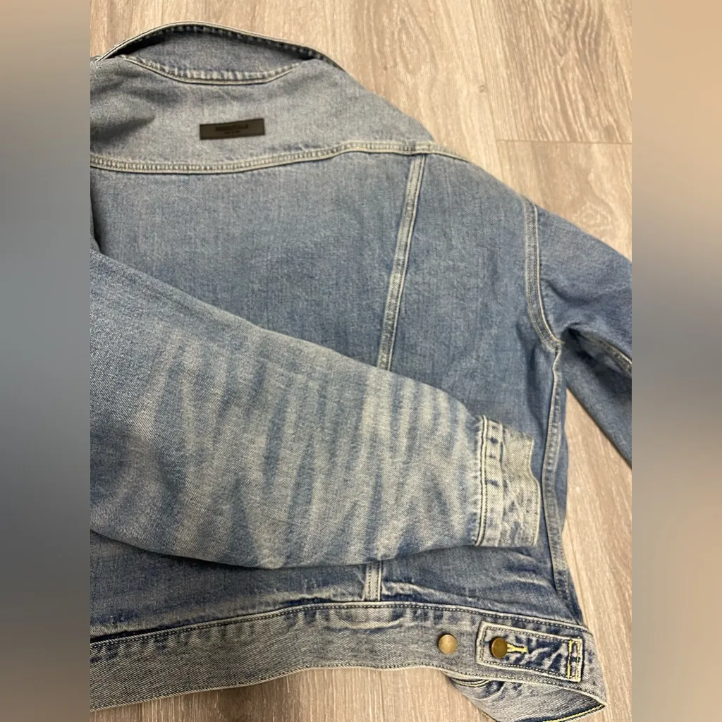 FEAR OF GOD ESSENTIALS BLUE TRACKER DENIM JACKET S - Image 14