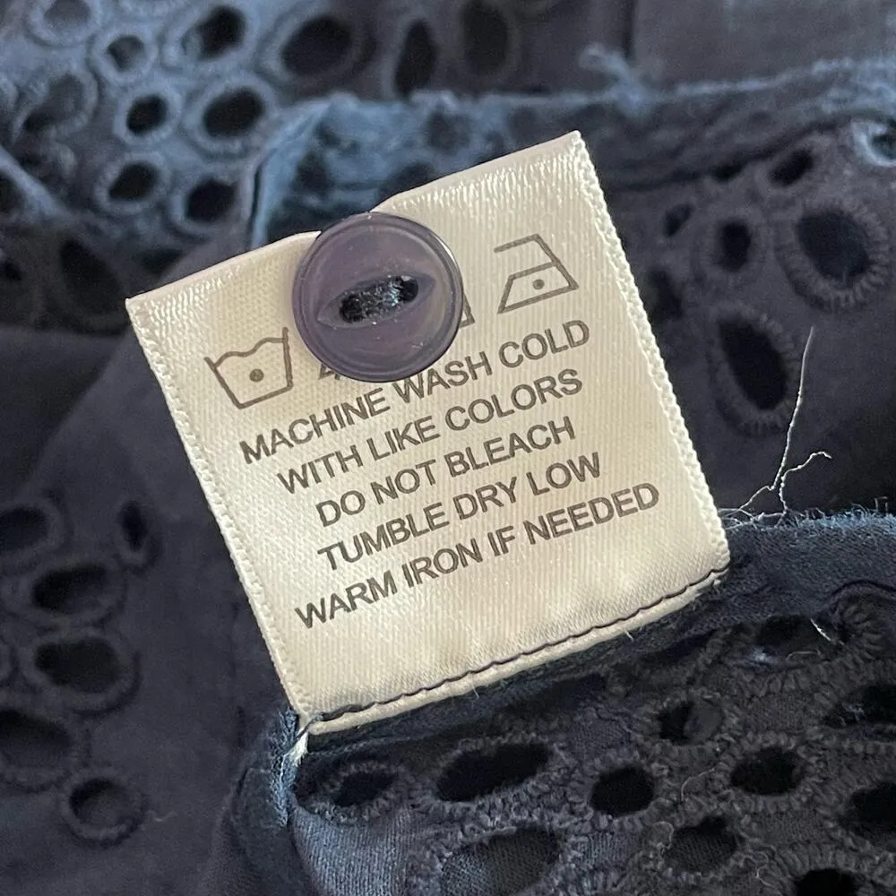 NEW MICHAEL STARS Dress Size Small Bernadette Navy Eyelet Cotton Shirtdress NWOT - Image 16