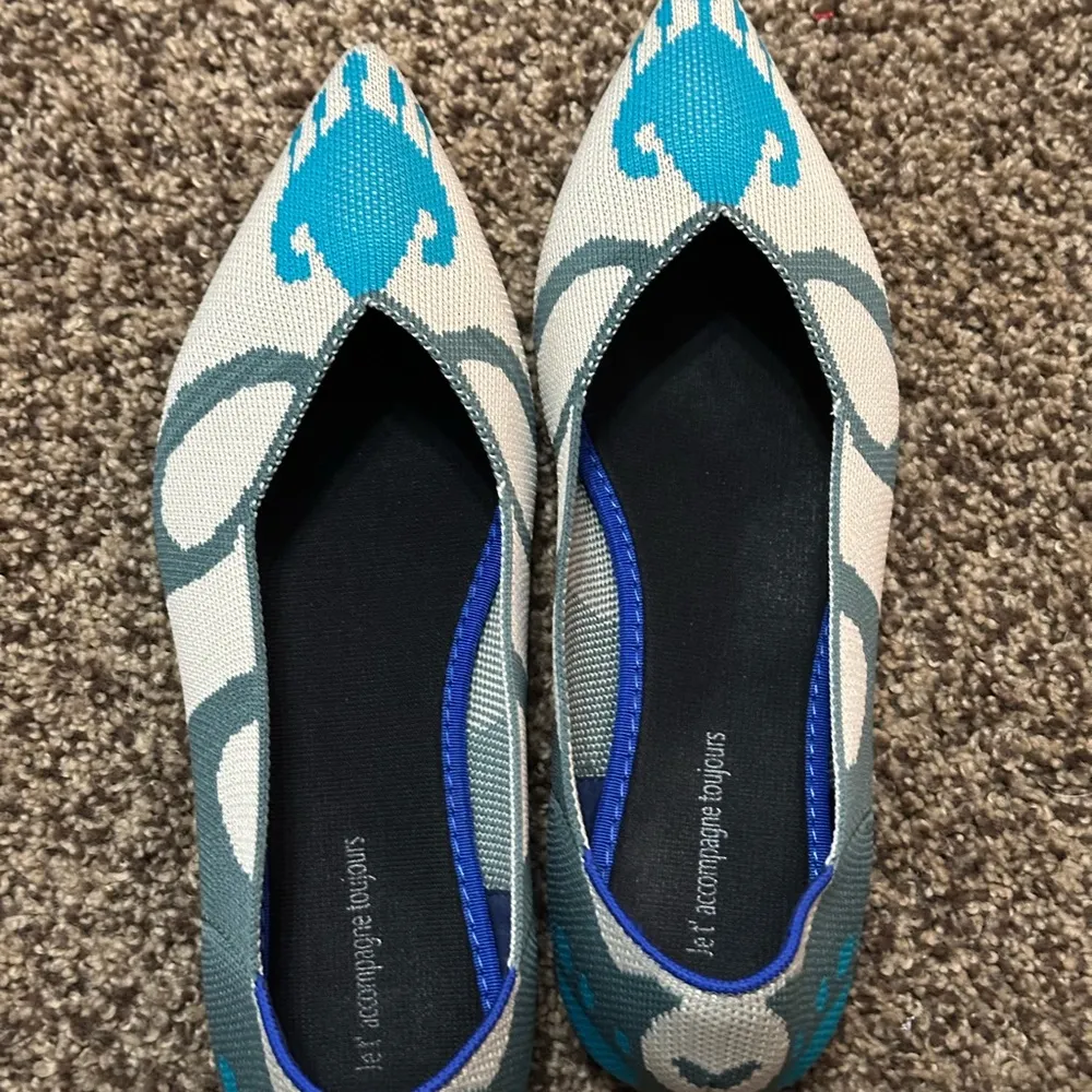 Jet' accompagne toujours Knit Washable Women’s Sz 38 Flat Shoes Point Toe Sz 7.5 - Image 6