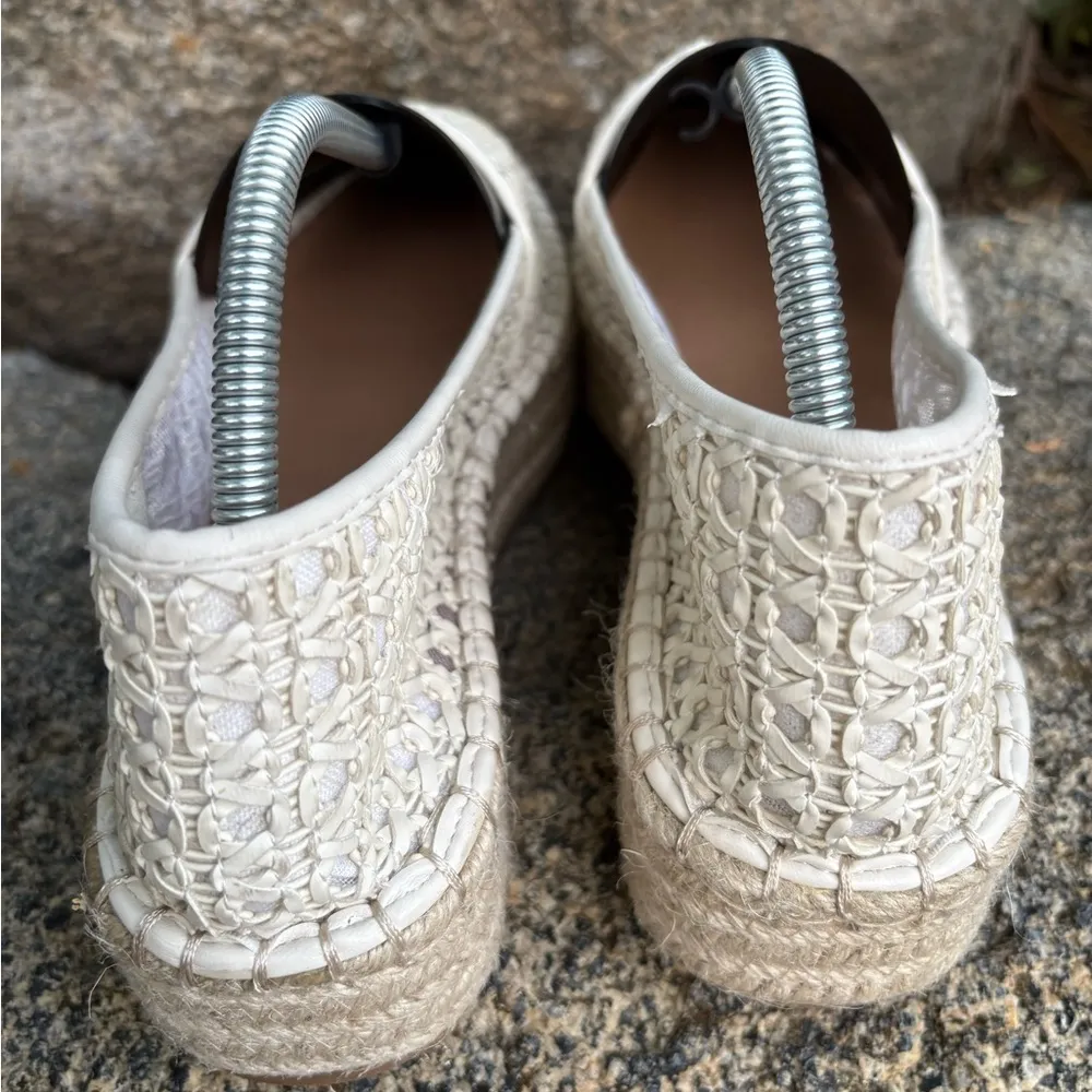 ASOS Design July Flatform Espadrilles in Cream Weave Tan Size 12 - Image 5