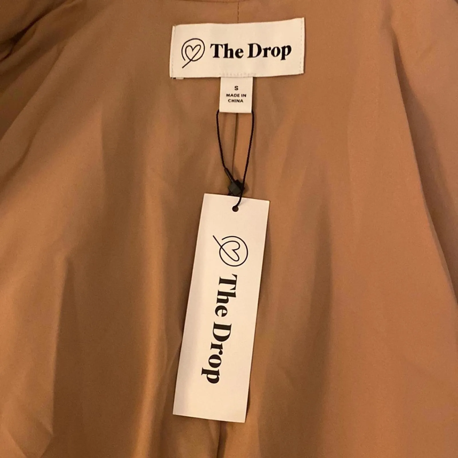 The Drop Blake Long Blazer Business Office Women's Size Small NWT Tan - Image 5