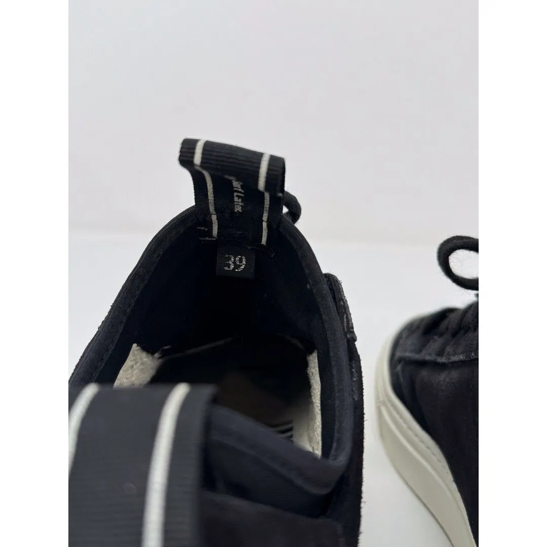 P448 Sohosocks Womens Shoes Black Suede Low Top Fashion Sneakers Italian 39 US 9 - Image 8