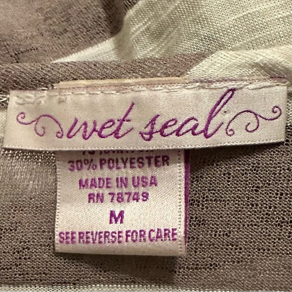 Wet Seal Size M striped cold shoulder top size M - Image 6