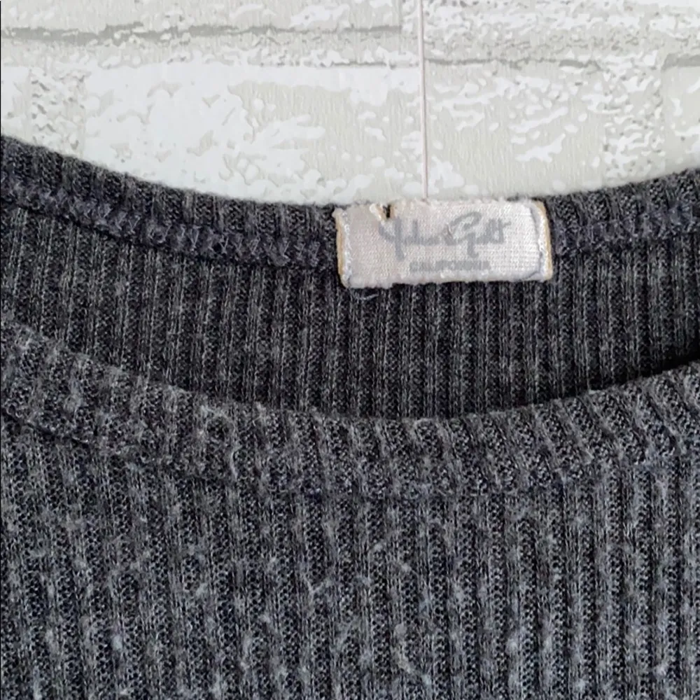 Brandy Melville J Galt Gray Ribbed Dress - Image 3