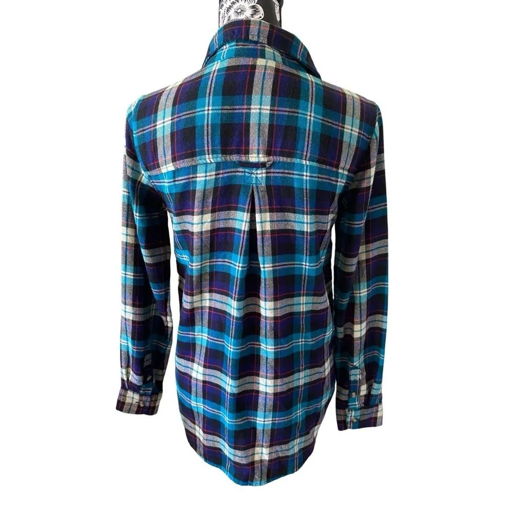 American Eagle Outfitters Ahhmazingly Soft Flannel Button Up Shirt Boyfriend Fit - Image 2