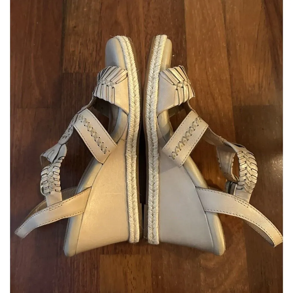 Nurture Mackenna Sandals Wedge Strappy Espadrille Sole Size 9M Nude Boho Aztec - Image 4