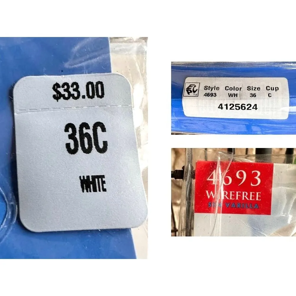 New Playtex 18 Hour Original Comfort Strap Wirefree Bra Sz 36C Floral La… - Image 4