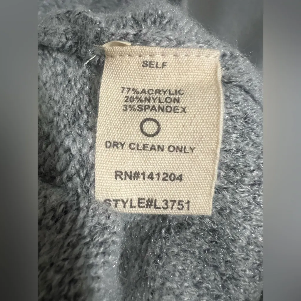 Hem and thread Women's Gray Open Front Sweater - Image 4