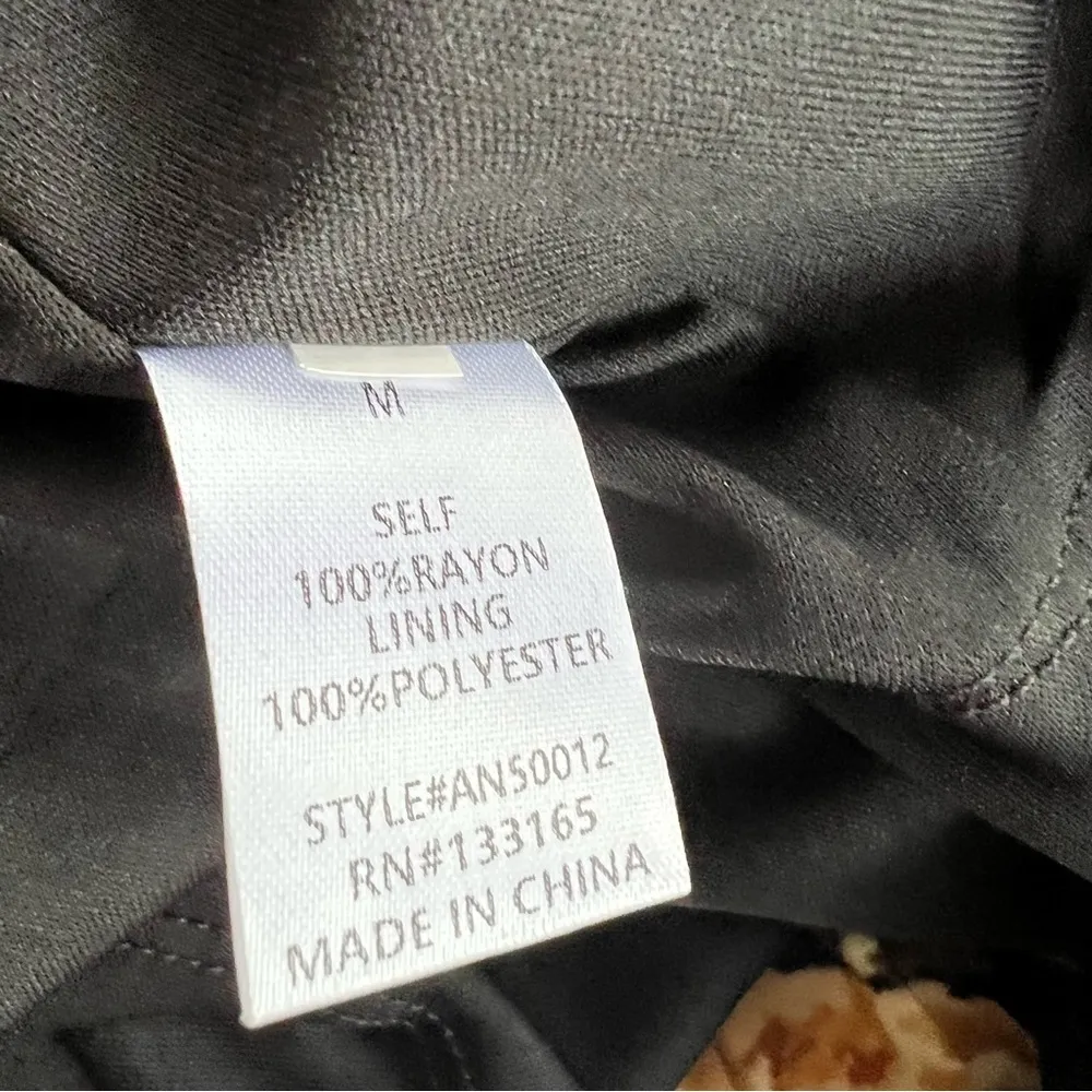 Altar’d State Dress Swiss Dot Mini Babydoll Black Floral Long Sleeve M Brunch - Image 15