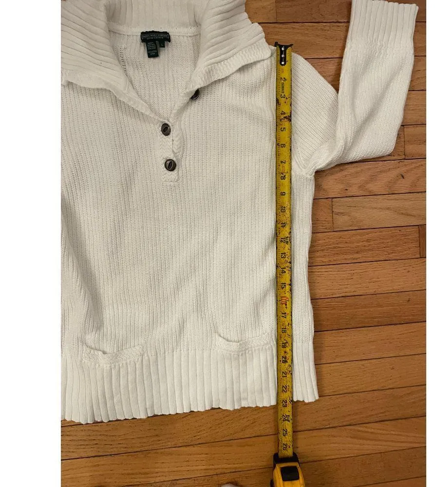 Vintage Ralph Lauren Jeans Company Women's White Pullover Sweater Cotton large - Image 4
