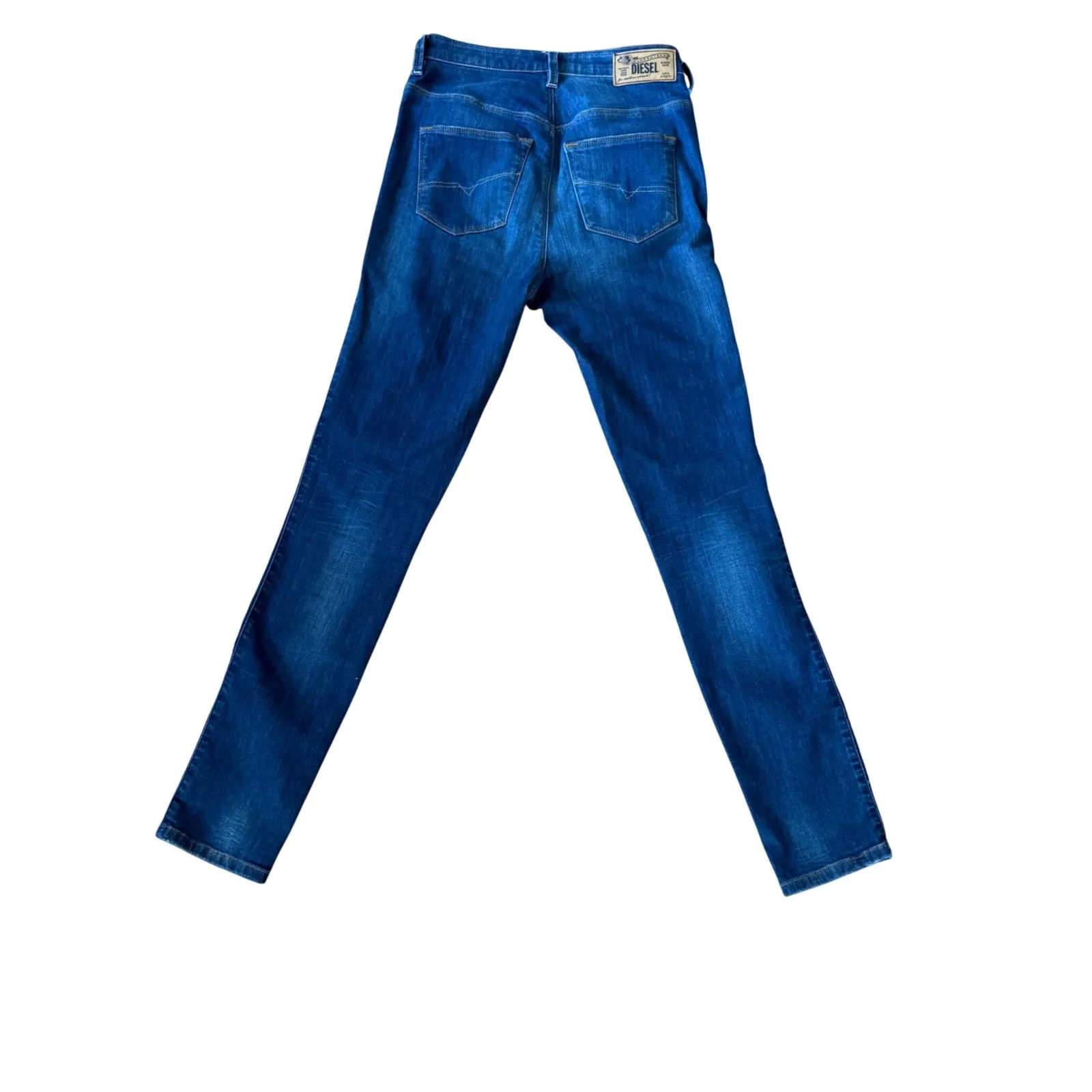 Diesel Skinzee High Up Super Skinny High Waist Blue Jeans W25 L30 Stretch - Image 2