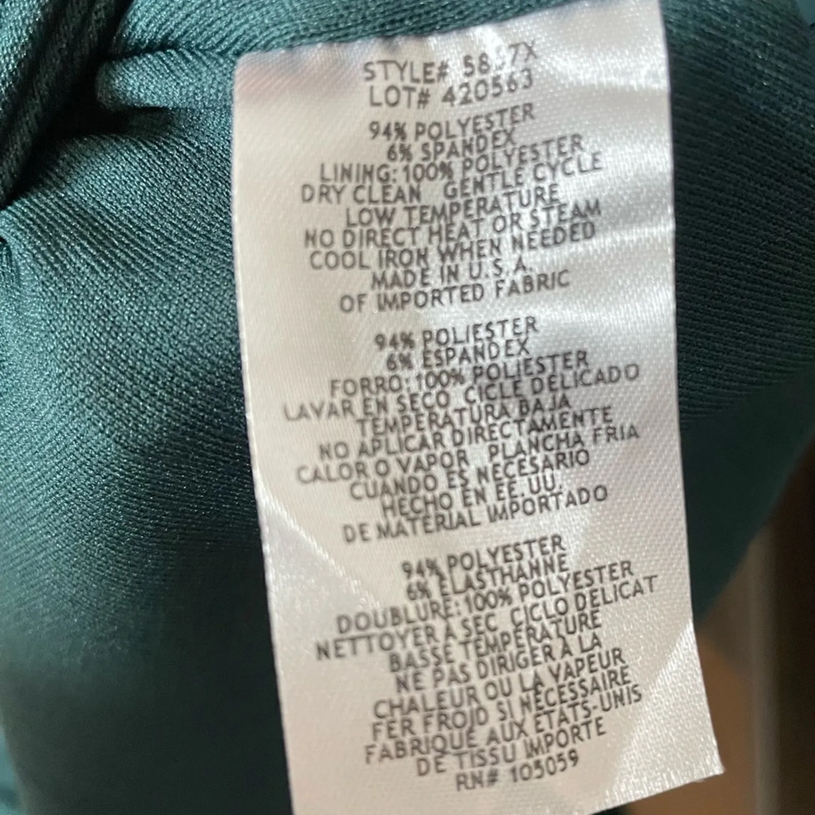 XSCAPE Women's Off-The-Shoulder Scuba Crepe Dress Pine Sz 16 - Image 10