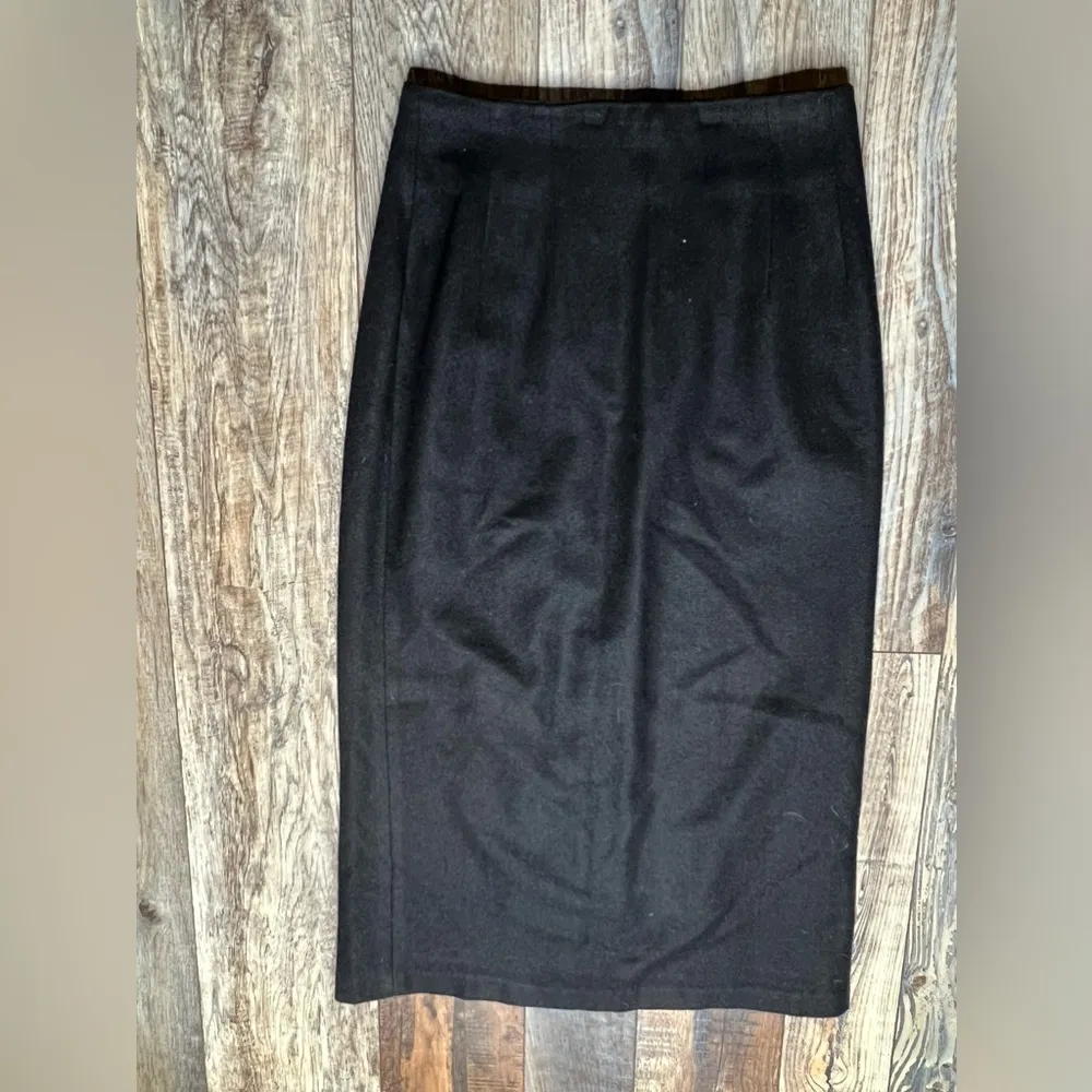Vintage Savannah wool skirt size 6 Black - Image 2