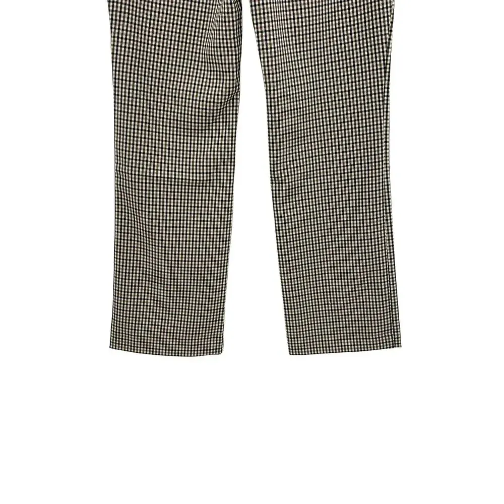 Anthropologie‎ Maeve Plaid Crop Dress Pants Check Print Brown Navy Blue Size 0 - Image 11
