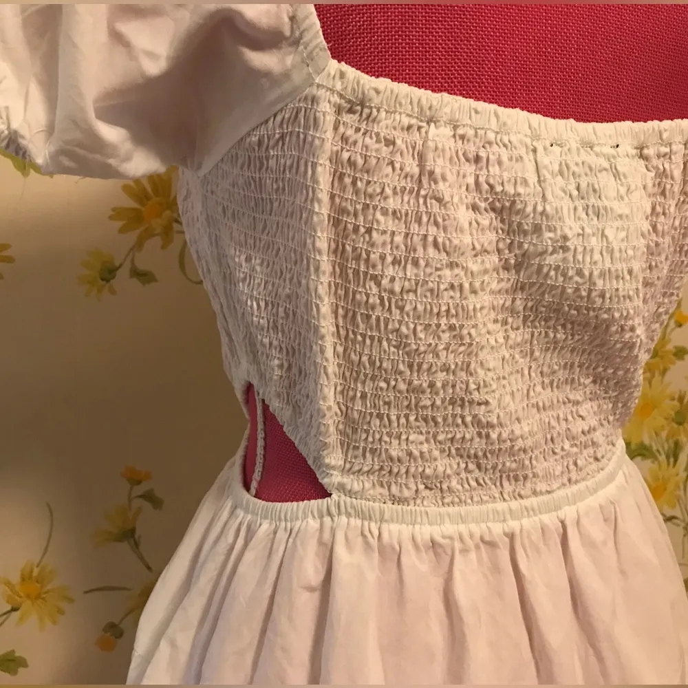 Cut out waist tiered mini dress in white size M - Image 5