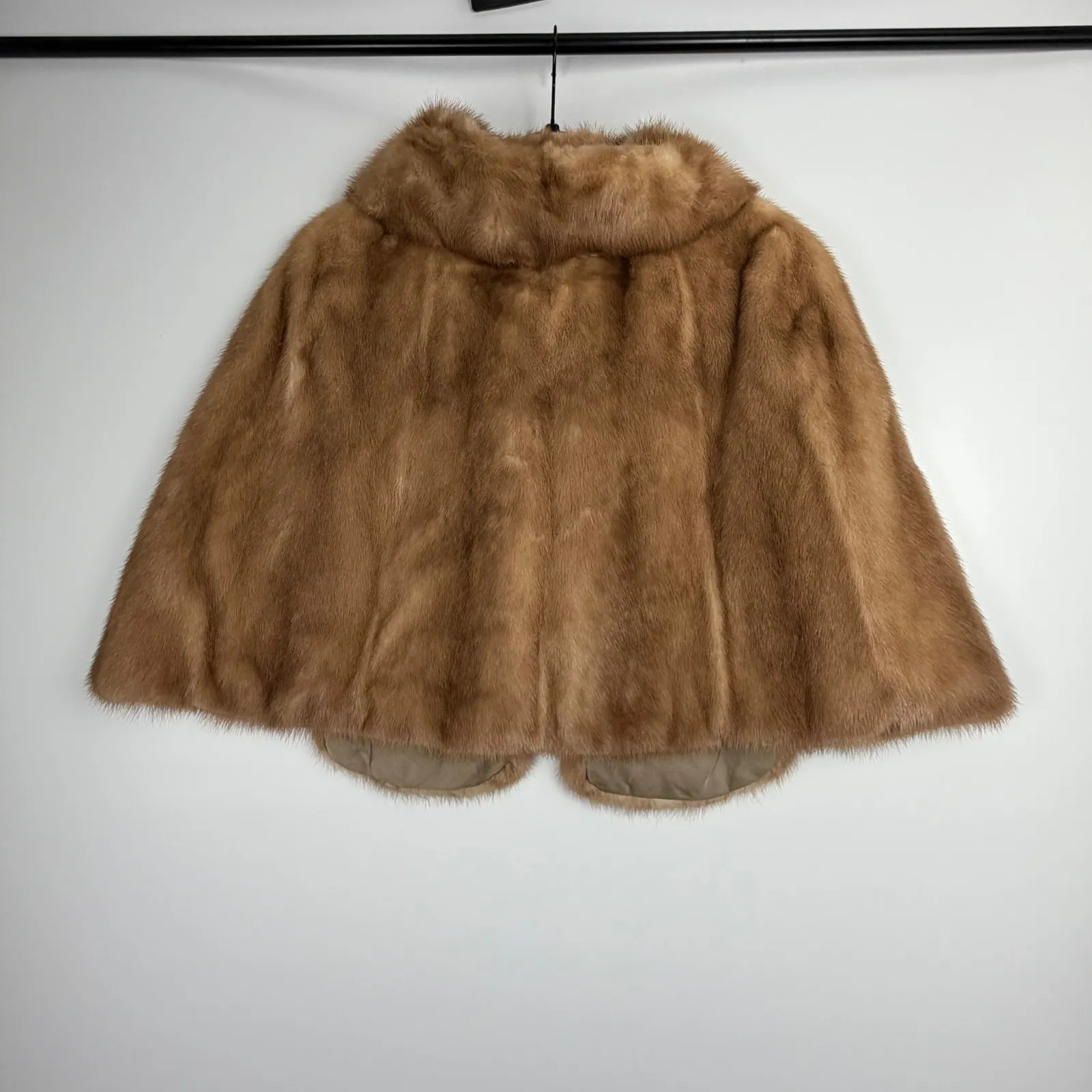 Vintage Cain Sloan Nashville Custom Mink Mobwife Old Hollywood Glamour Caplet Tan Size undefined - Image 9