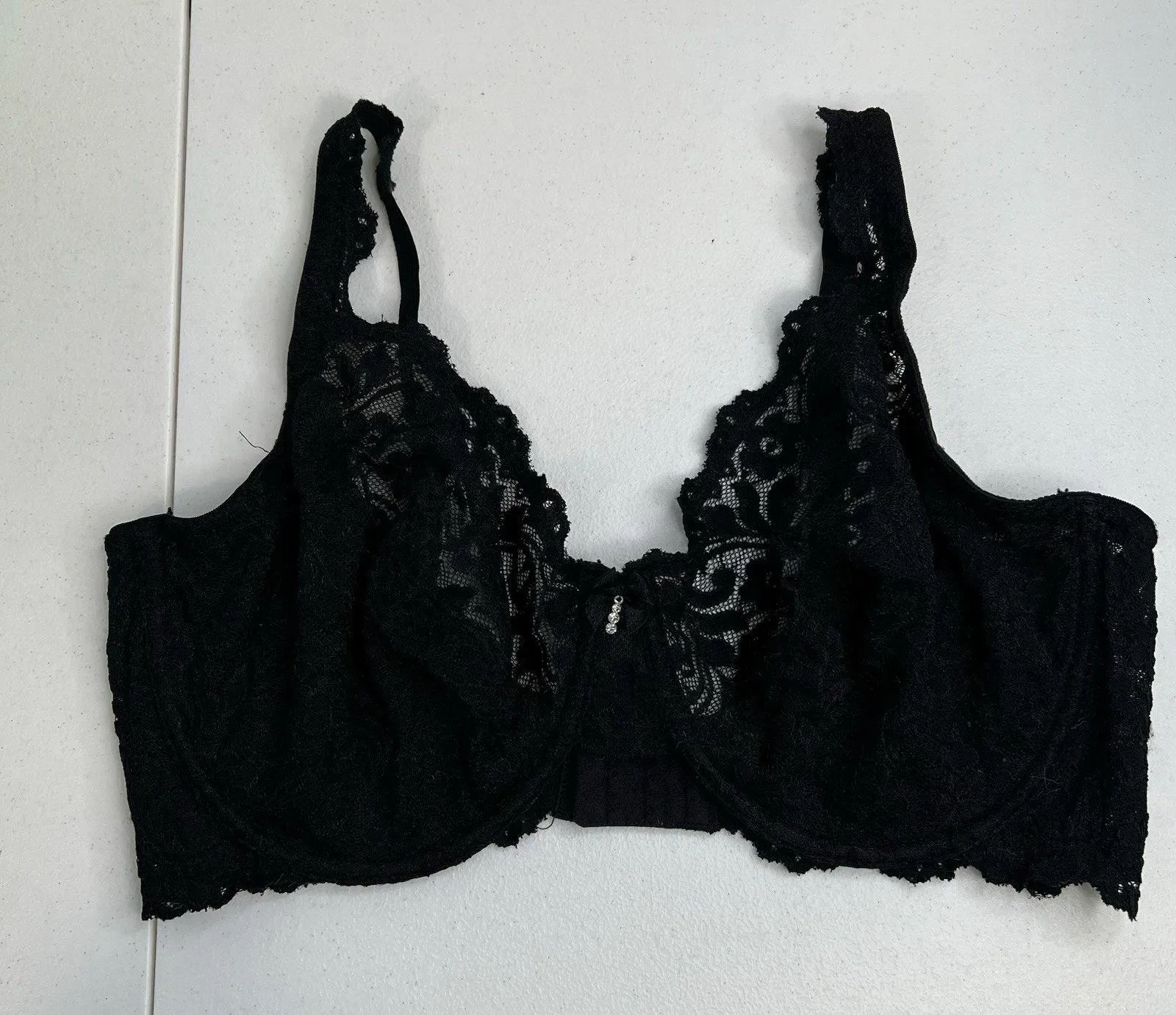 Smart And Sexy 40DD Bra Signature Lace Unlined Underwire In Black SA964 - Image 3