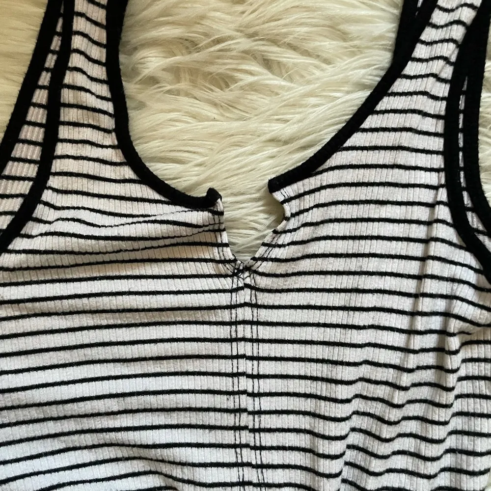 OUT FROM UNDER Black & White Striped Bodysuit - Image 3