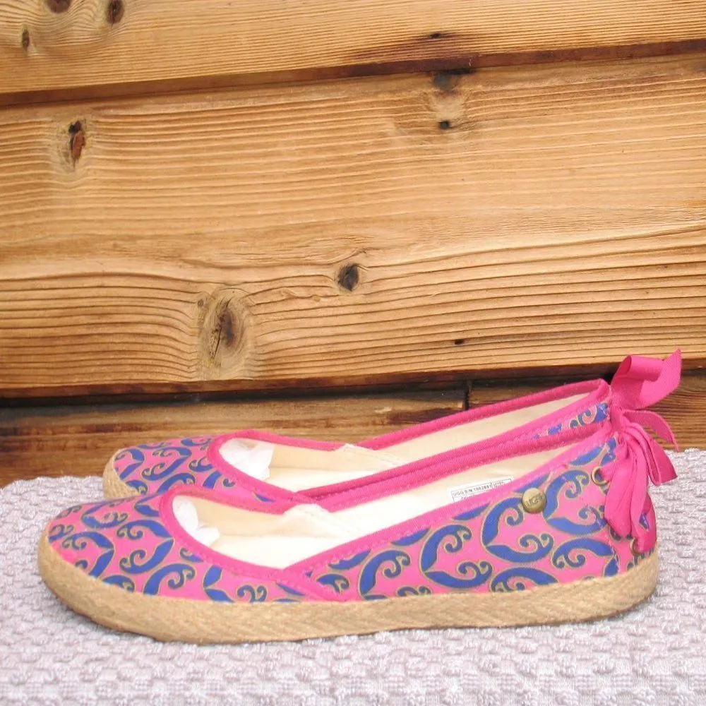 UGG Pink Print Slip on Shoes - Image 3