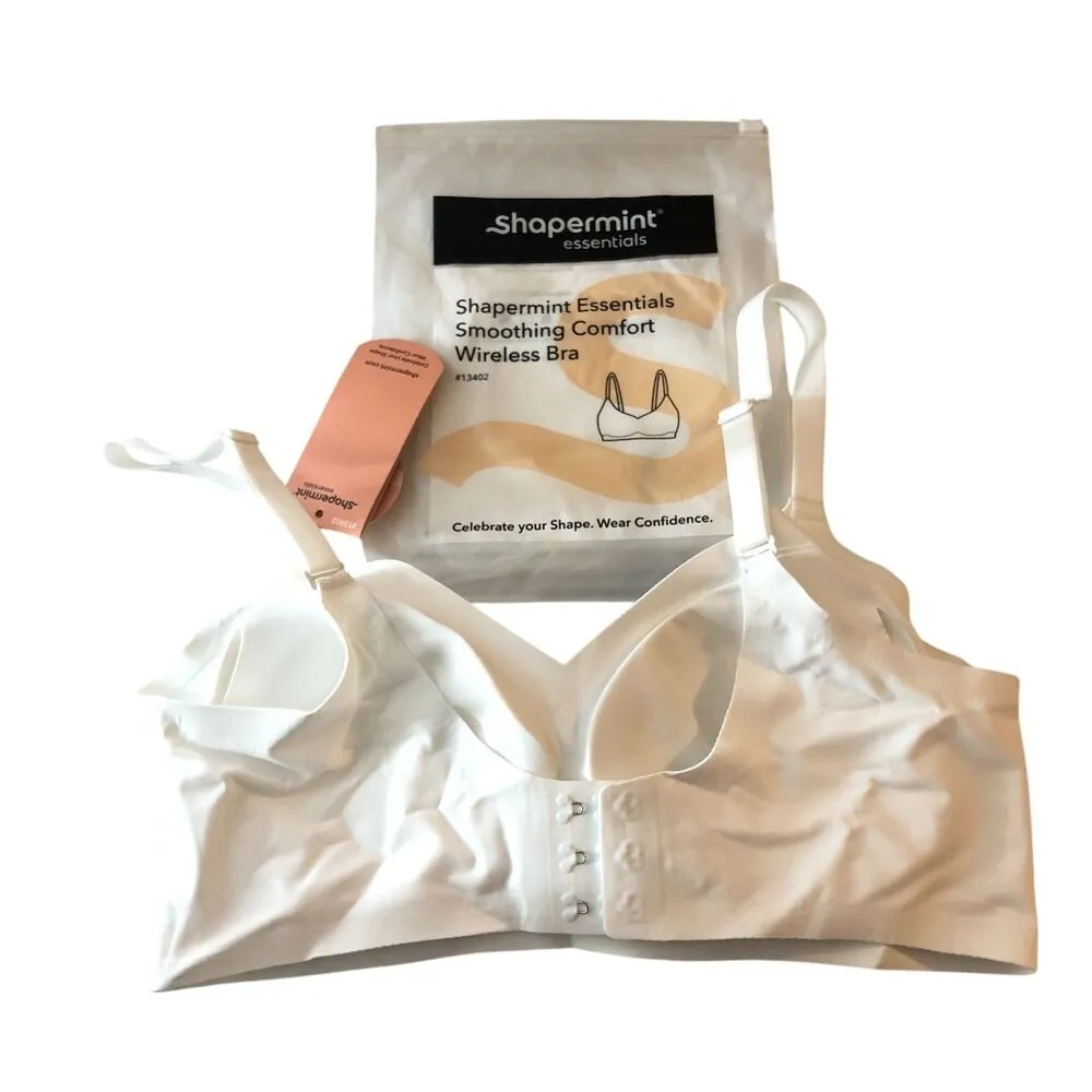 Shapermint Smoothing Comfort Wireless Bra White M Size M - Image 2