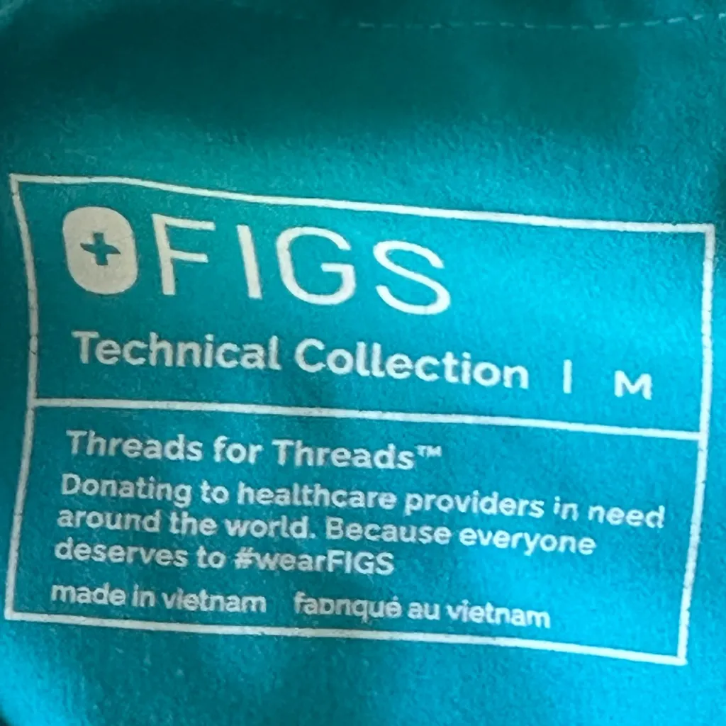 Figs Sz M Jogger Scrub Pants Teal Nursing Technical Collection - Image 2