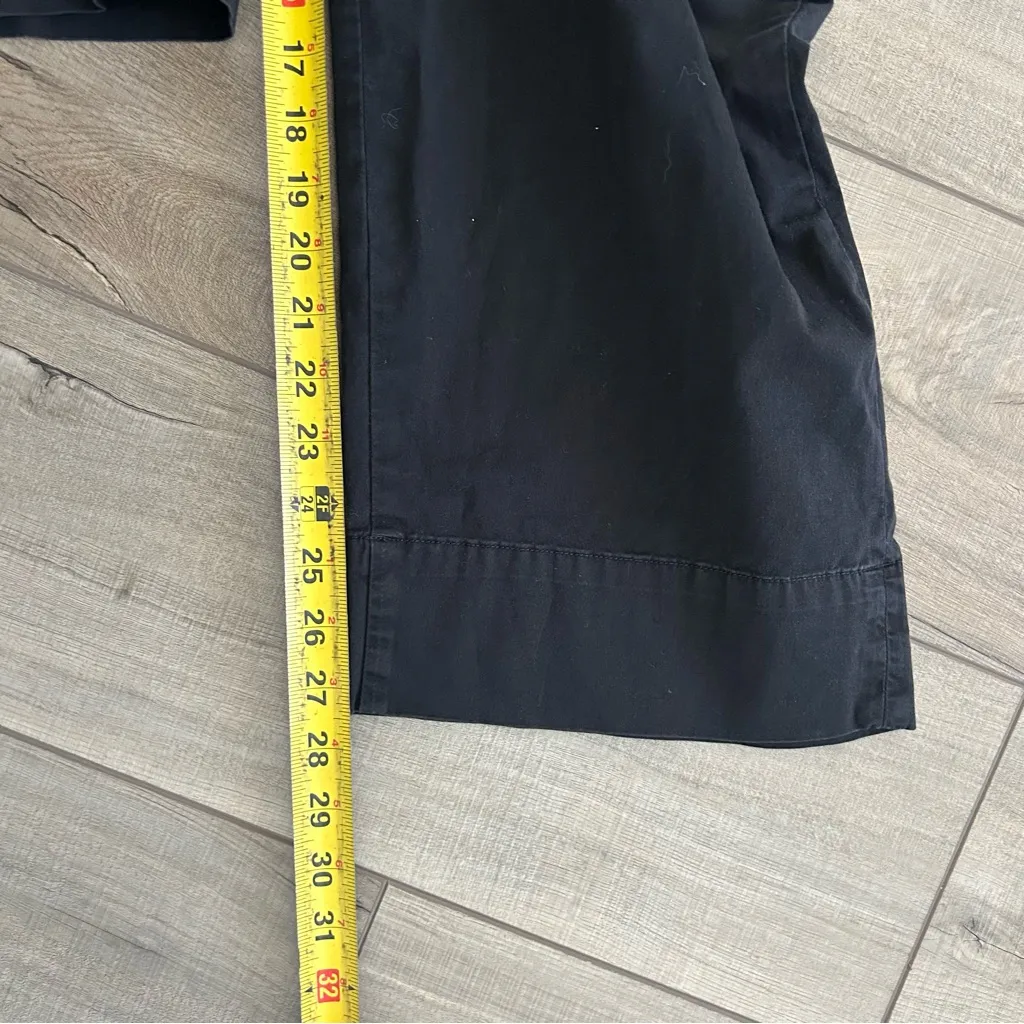 Everlane The Paper Bag Organic Cotton Super High Rise Wide Leg Chino Pants Black - Image 10