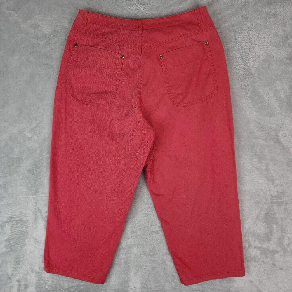 Crazy Horse Liz Claiborne Capri Cropped Pants Womens 8 100% Cotton - Image 2