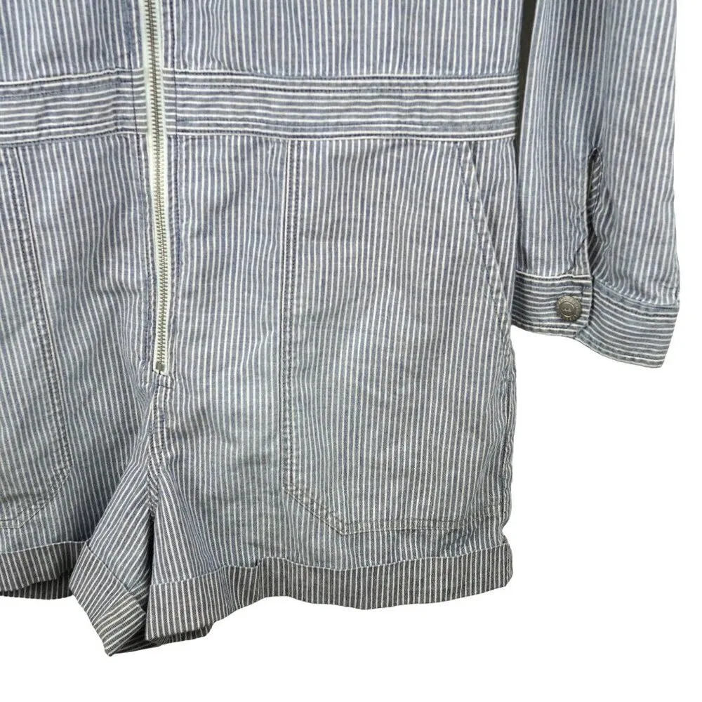 AG ADRIANO‎ GOLDSCHMIED Rochelle Romper Coveralls Shorts Stripe Size L - Image 5