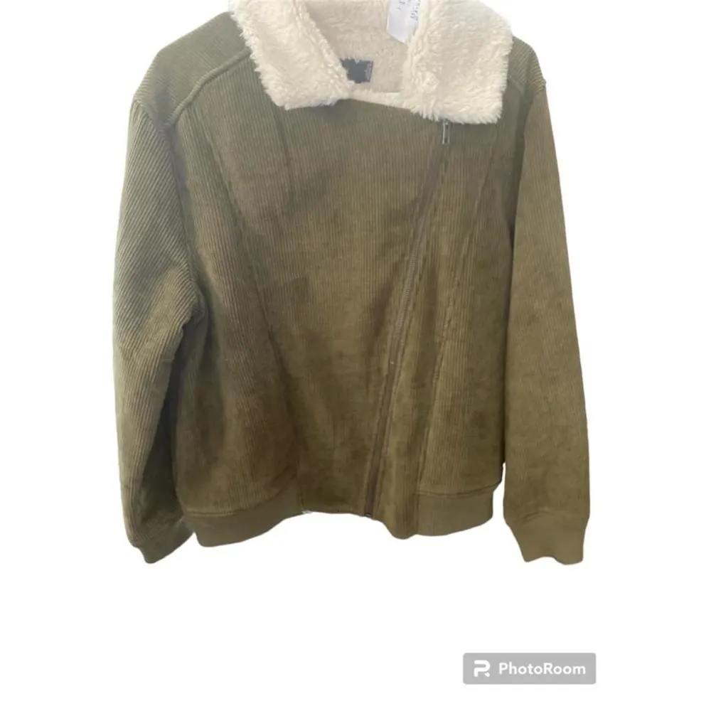 Minkpink corduroy jacket with Sherpa lining size L - Image 3