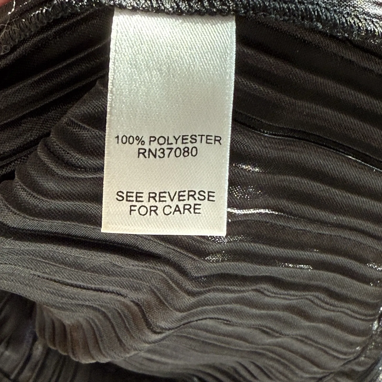 Versona Womens Blouse Black Long Sleeve‎ Small - Image 4