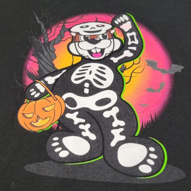Shirt Size Small Halloween Tee Bucee's Graphic Print Shirt Glow In Dark Unisex T-shirt - Image 4