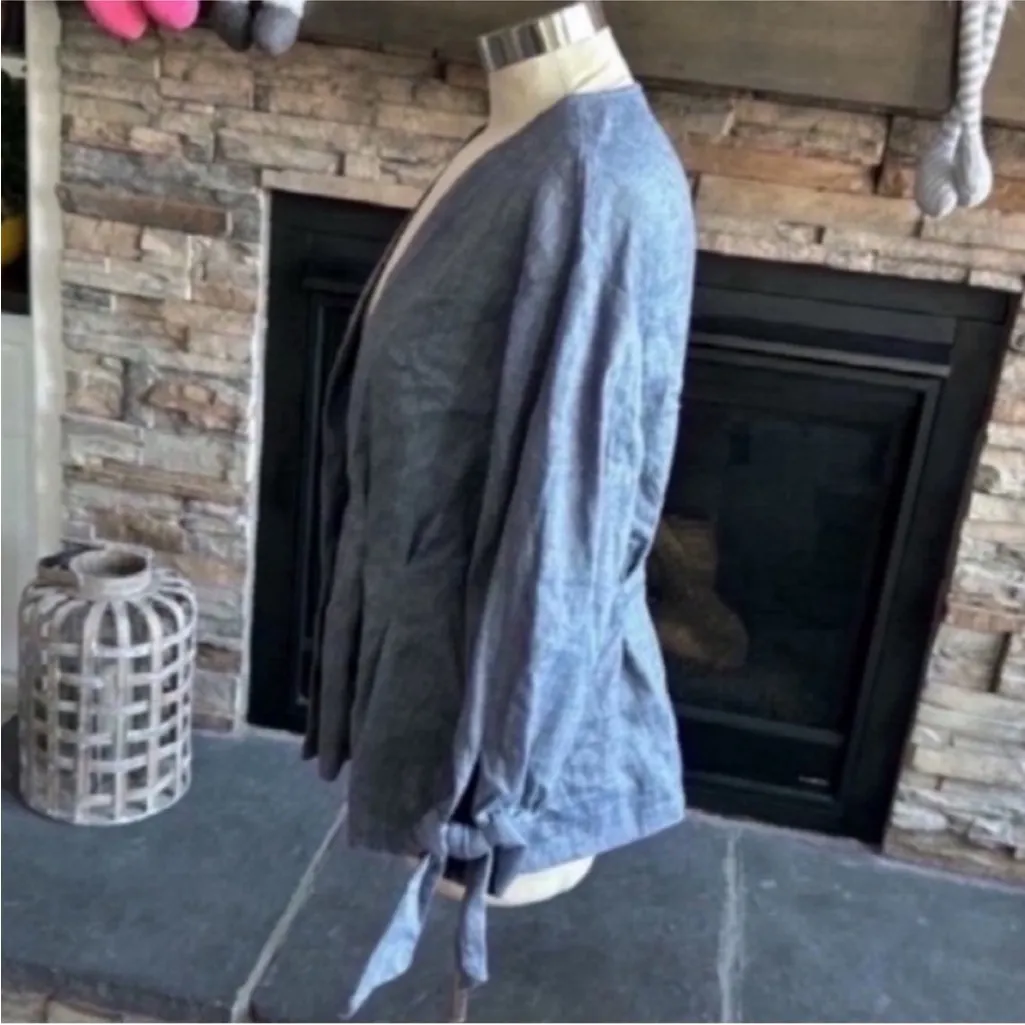 Nic+Zoe  Slate Blue Buttoned Blazer - Image 6