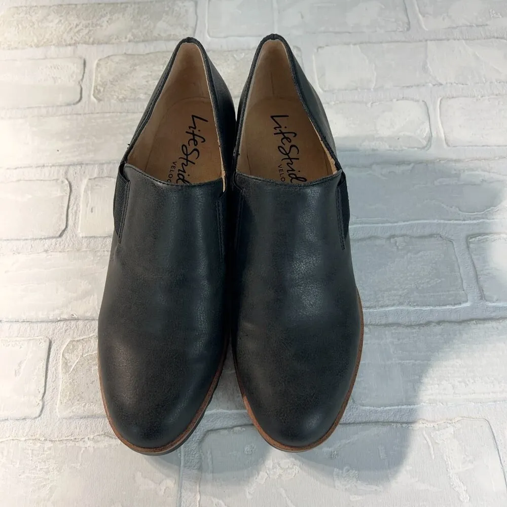 LifeStride Velocity 2.0 Booties Womens 8 Black Zora Wedge Slip On Loafer Comfort - Image 7