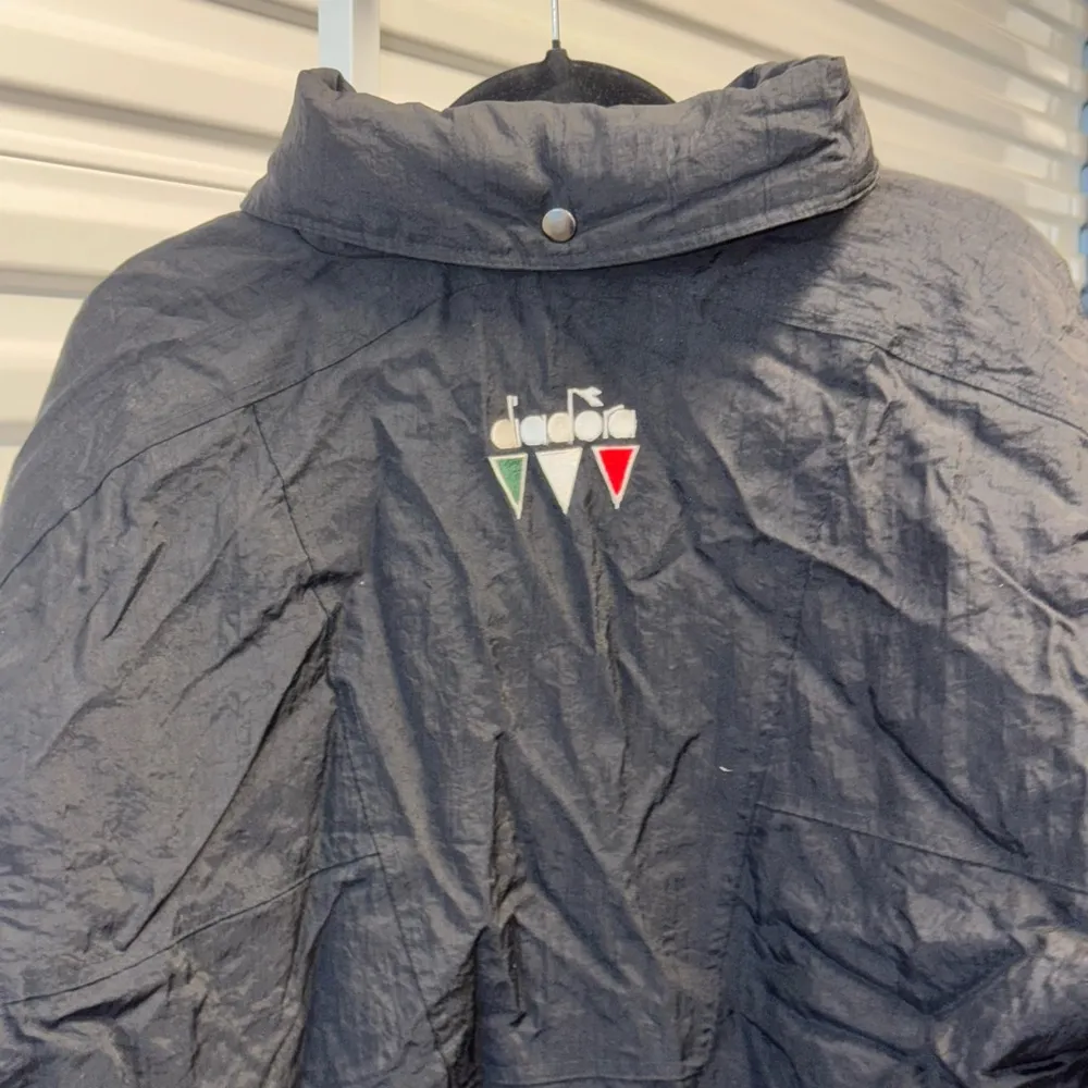 Vintage Diadora Black Jacket coat Men's Size Medium Large - Image 10