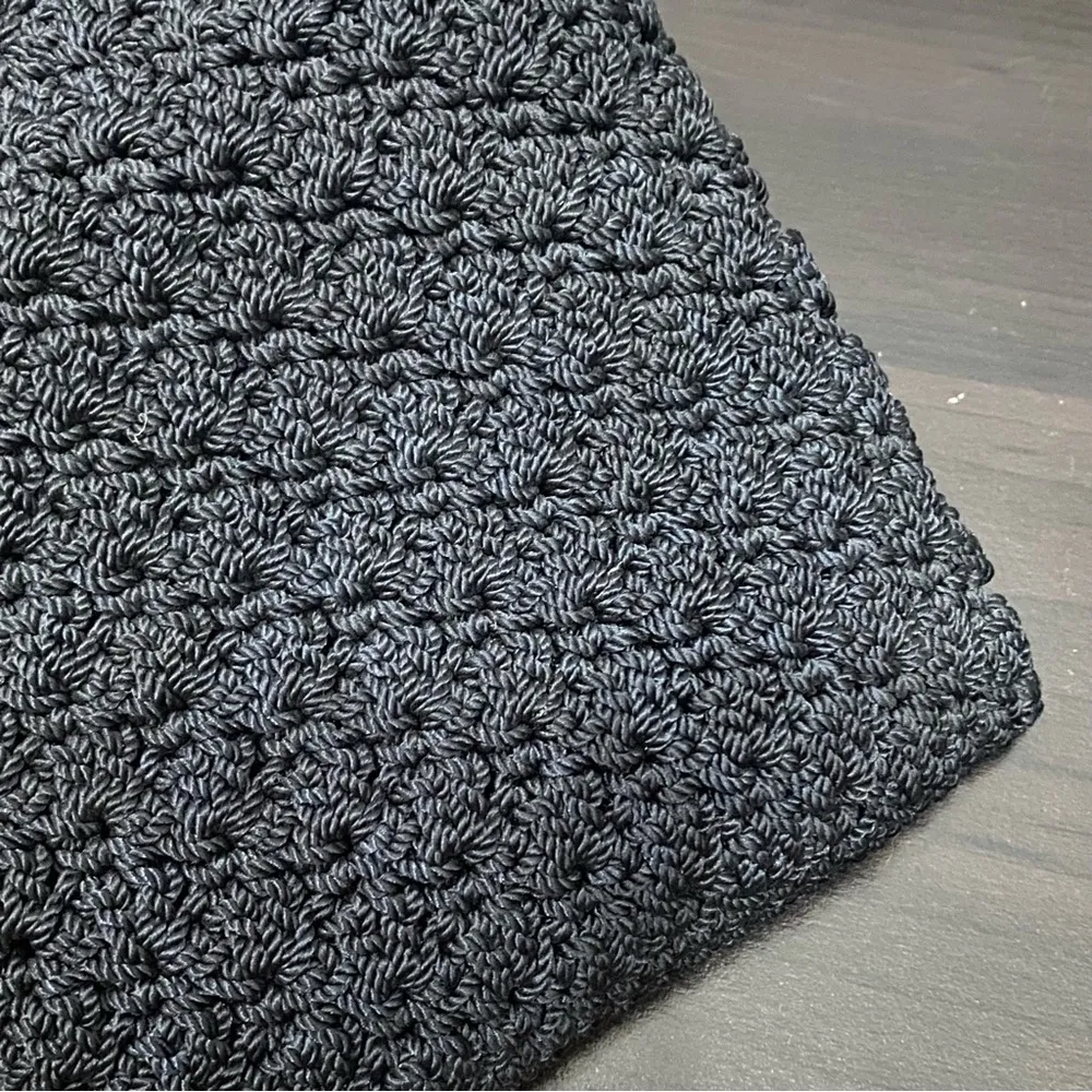 Vintage CHRISTIAN LIVINGSTON Black Crochet Tortoise Chain Clutch Shoulder Bag - Image 16