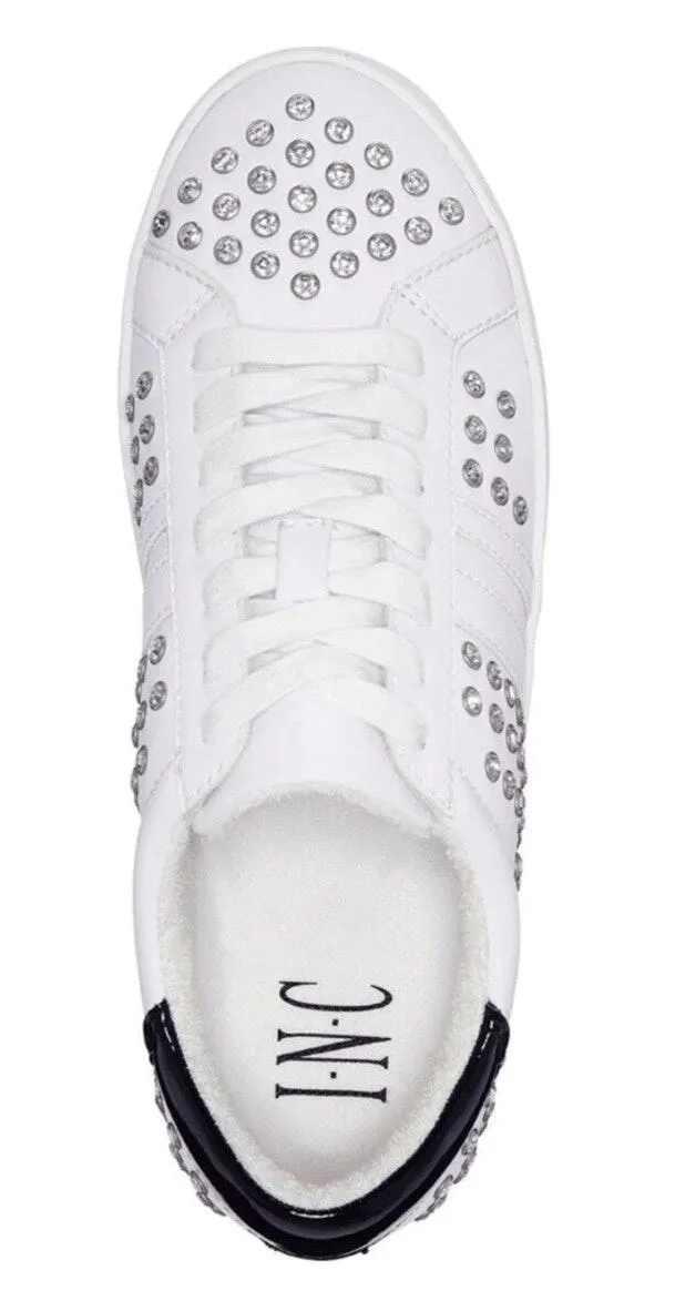 I.N.C  Danelia Lace-Up White Bling Sneakers Shoes - Image 3