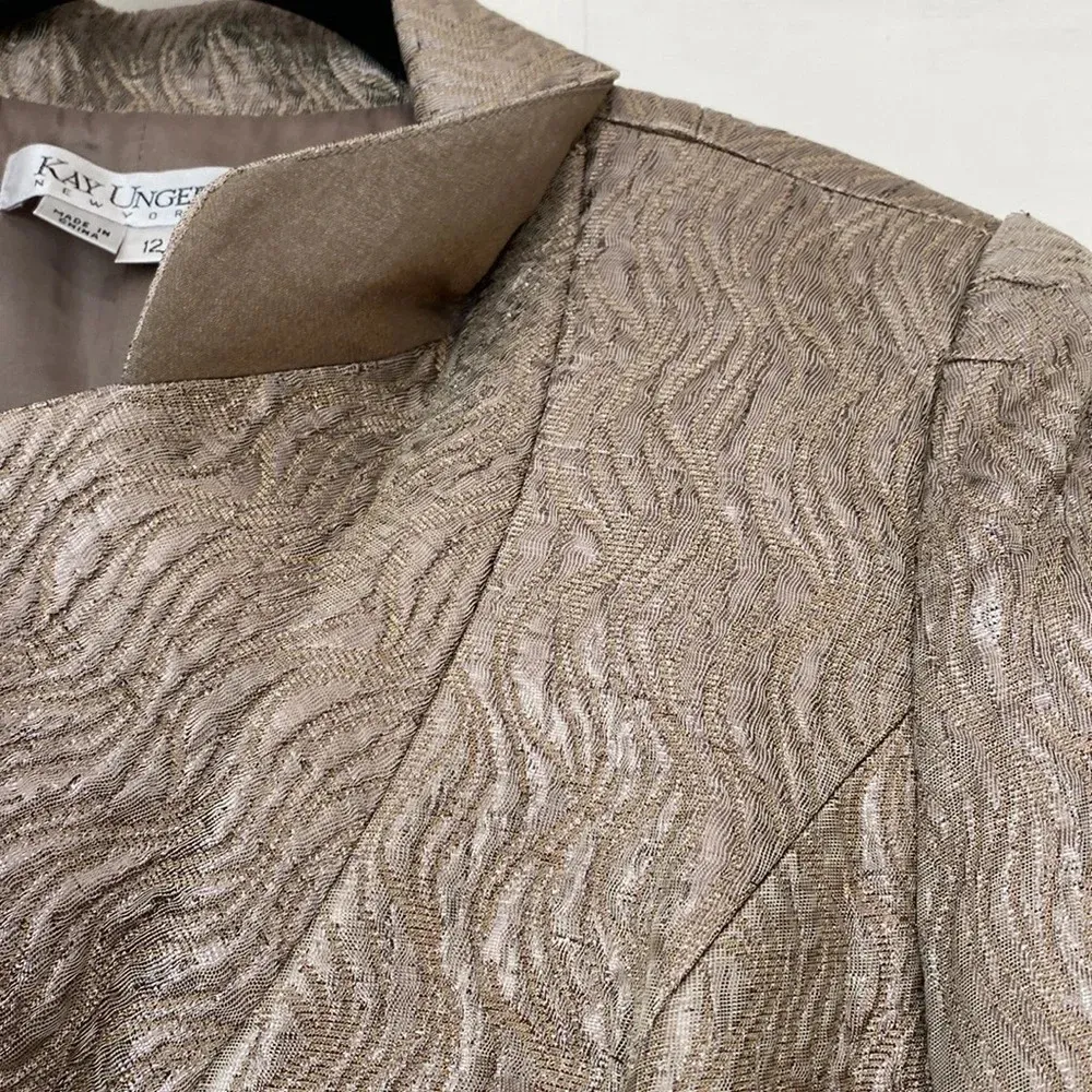 Kay Unger‎ Vintage Metallic Blazer Size 12 - Image 6