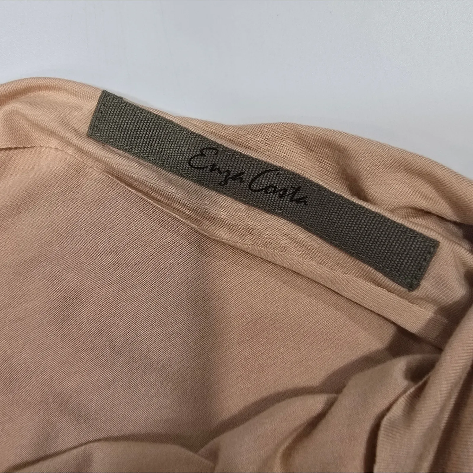 Enza Costa Exposed Shoulder Maxi Dress in Dark Nude Medium Tan - Image 7