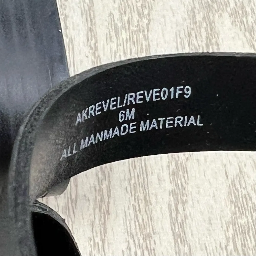 Anne Klein Women's Rowen Faux Leather Buckle Strappy Sandals 6M Black $85 - Image 5