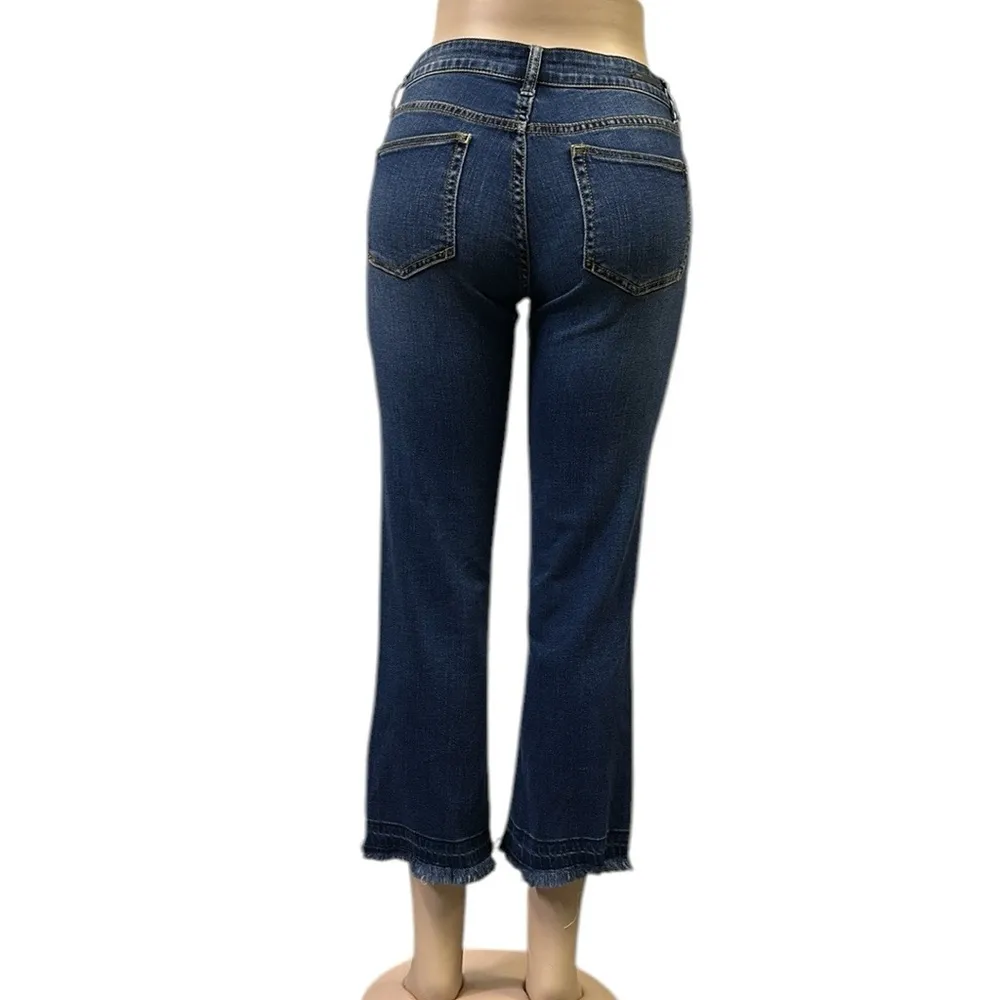 Anthro Pilcro and the Letterpress Straight Crop Raw Hem Blue Jean Womens 27 - Image 3