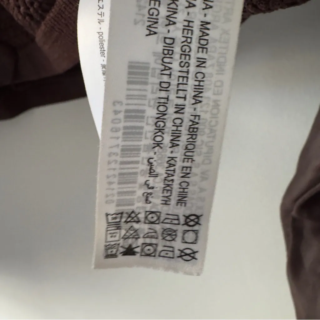 Zara Brown Ruffle Blouse Knit Puff Sheer Long Sleeves Crew Neck Sweater Top EUC - Image 13